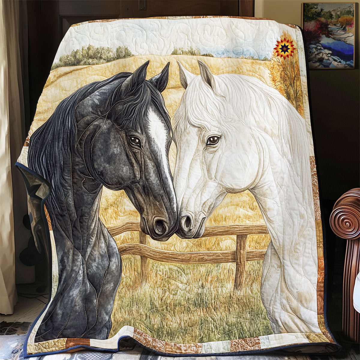 Horse Rural Life WU2312005CL Quilt