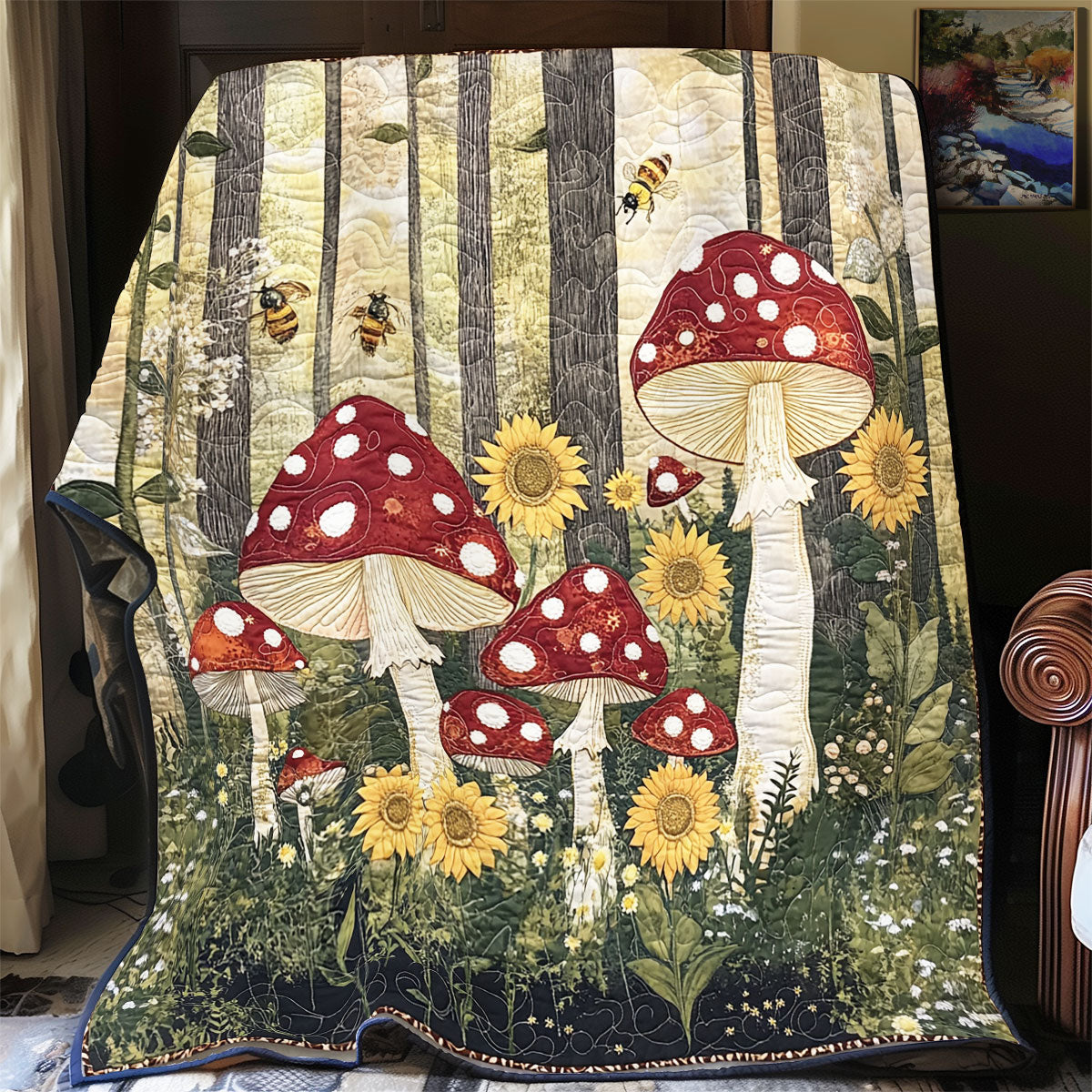 Mystical Mushroom Forest WU2402003CL Quilt