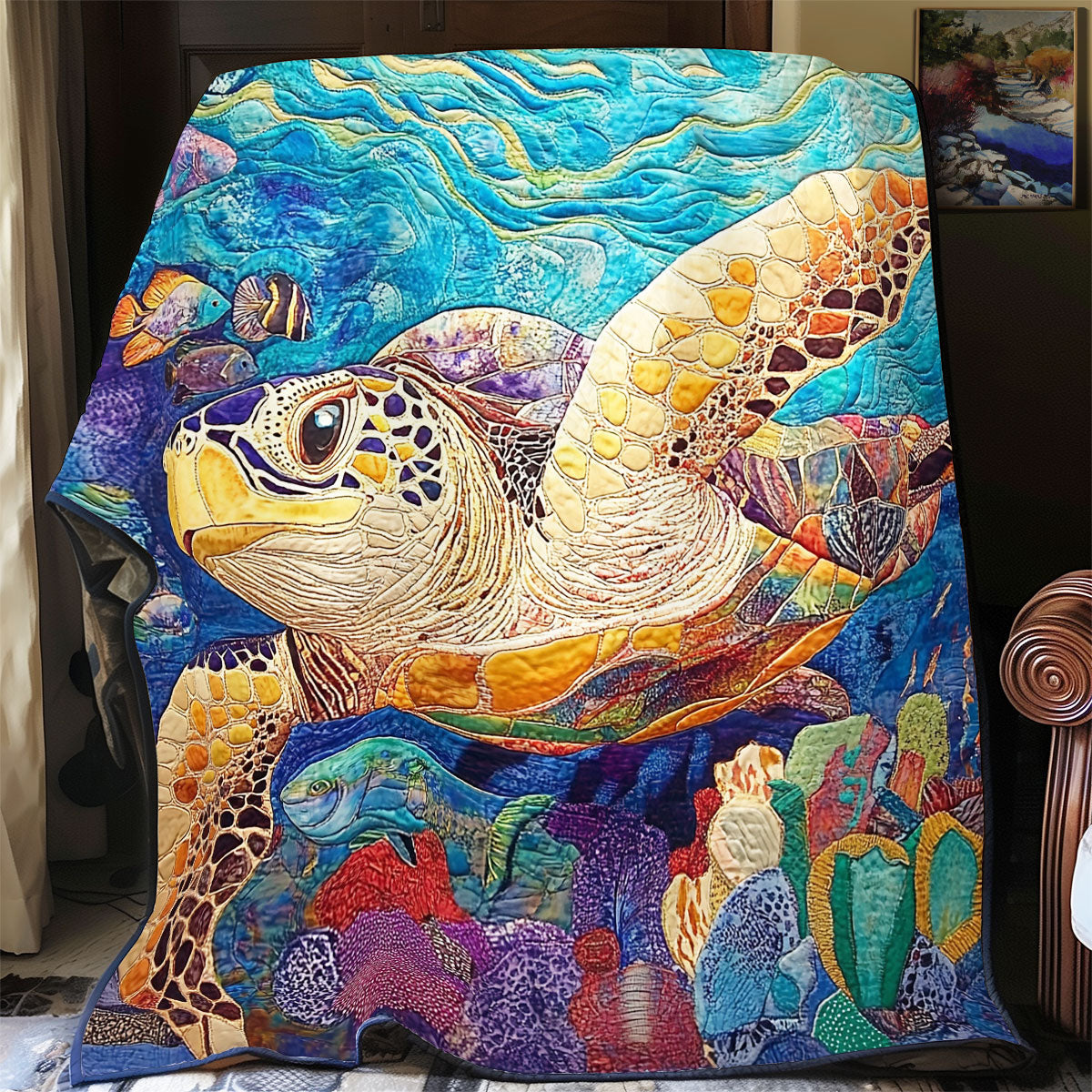 Sea Turtle Marine Life WU2712017CL Quilt