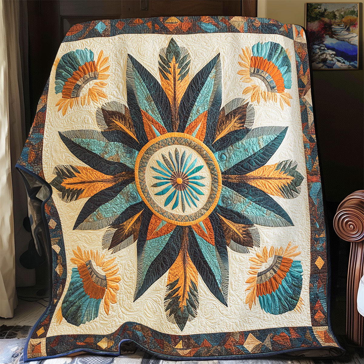 Tribal Mandala WU2502002CL Quilt