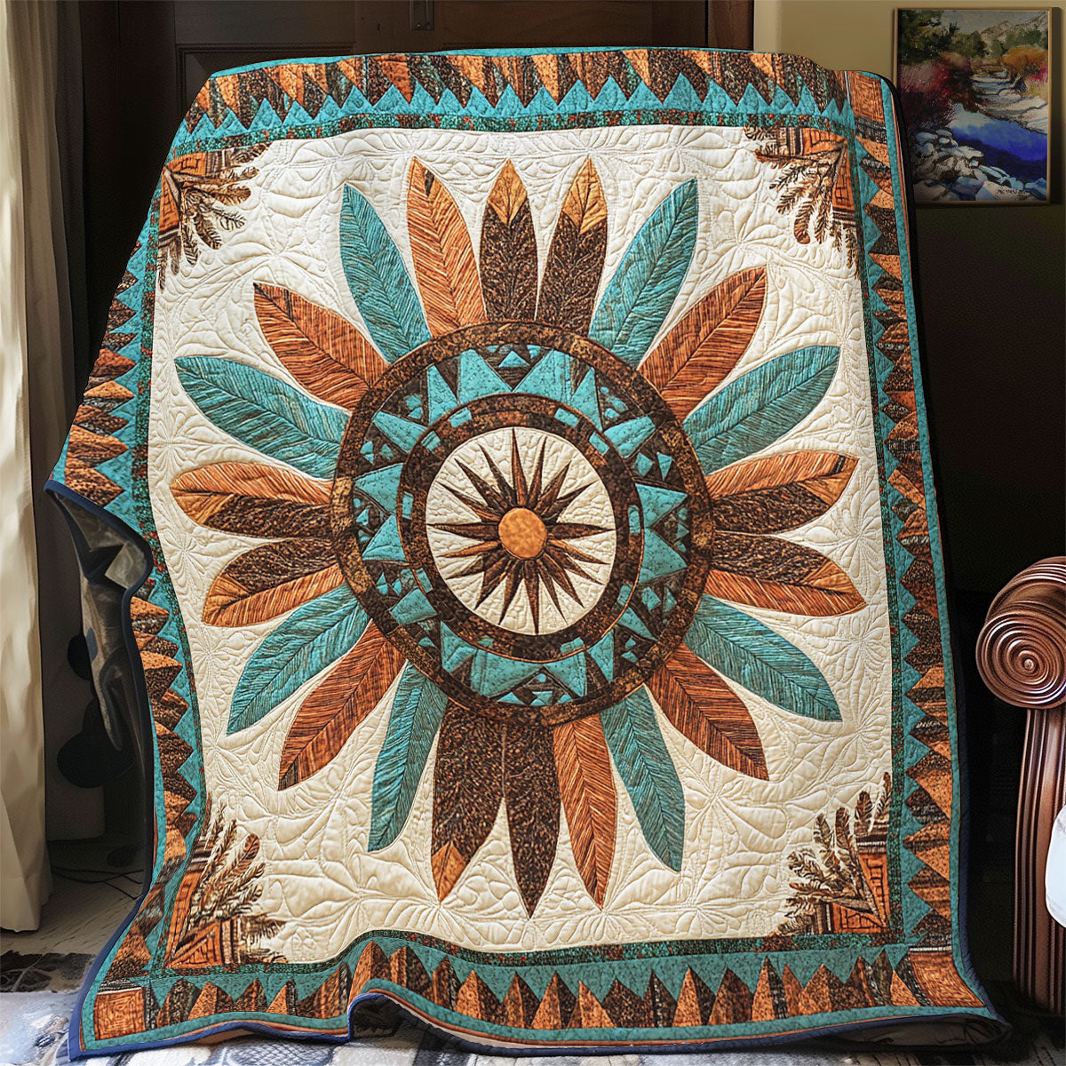 Tribal Mandala WU2502004CL Quilt
