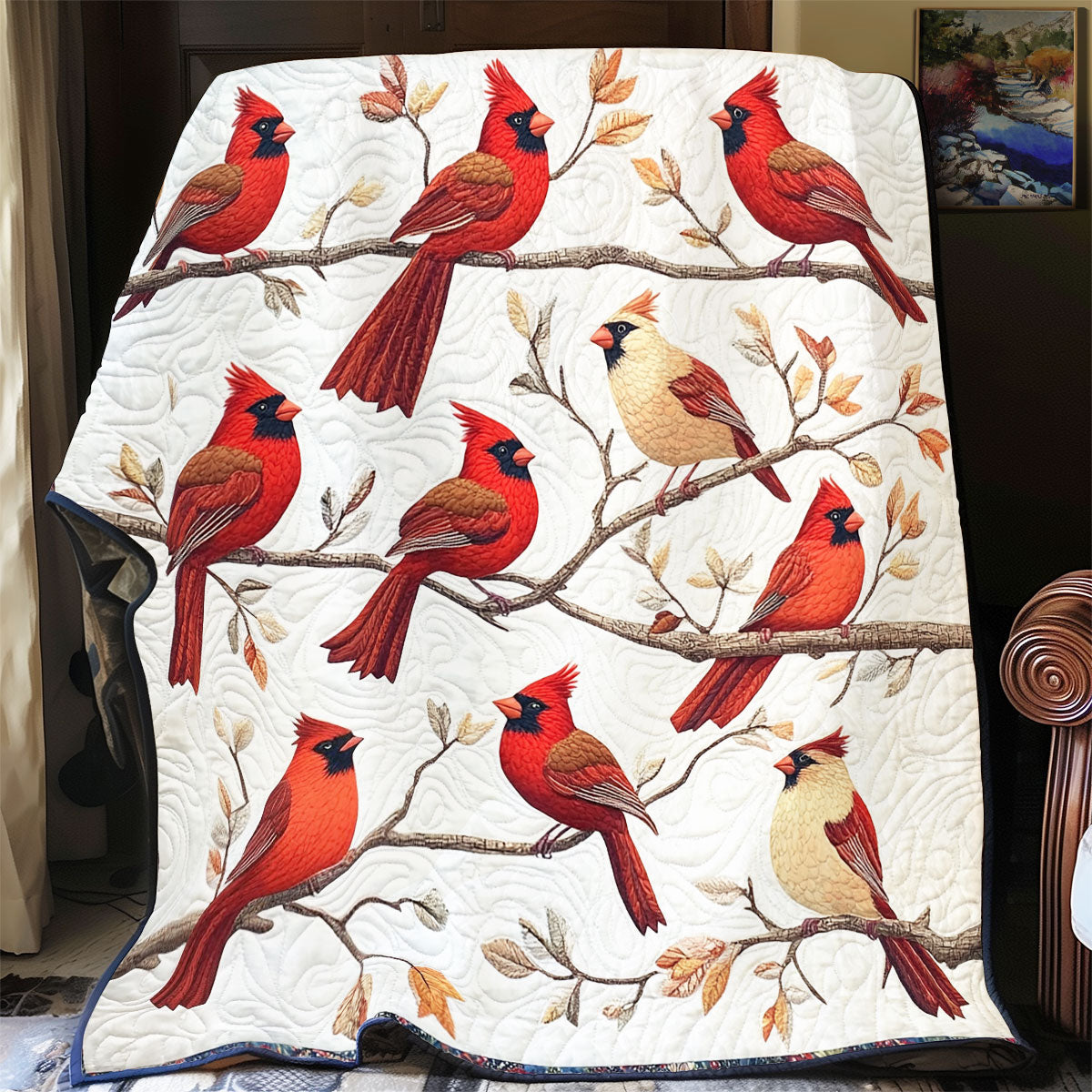 Winter Cardinal WU1902014CL Quilt