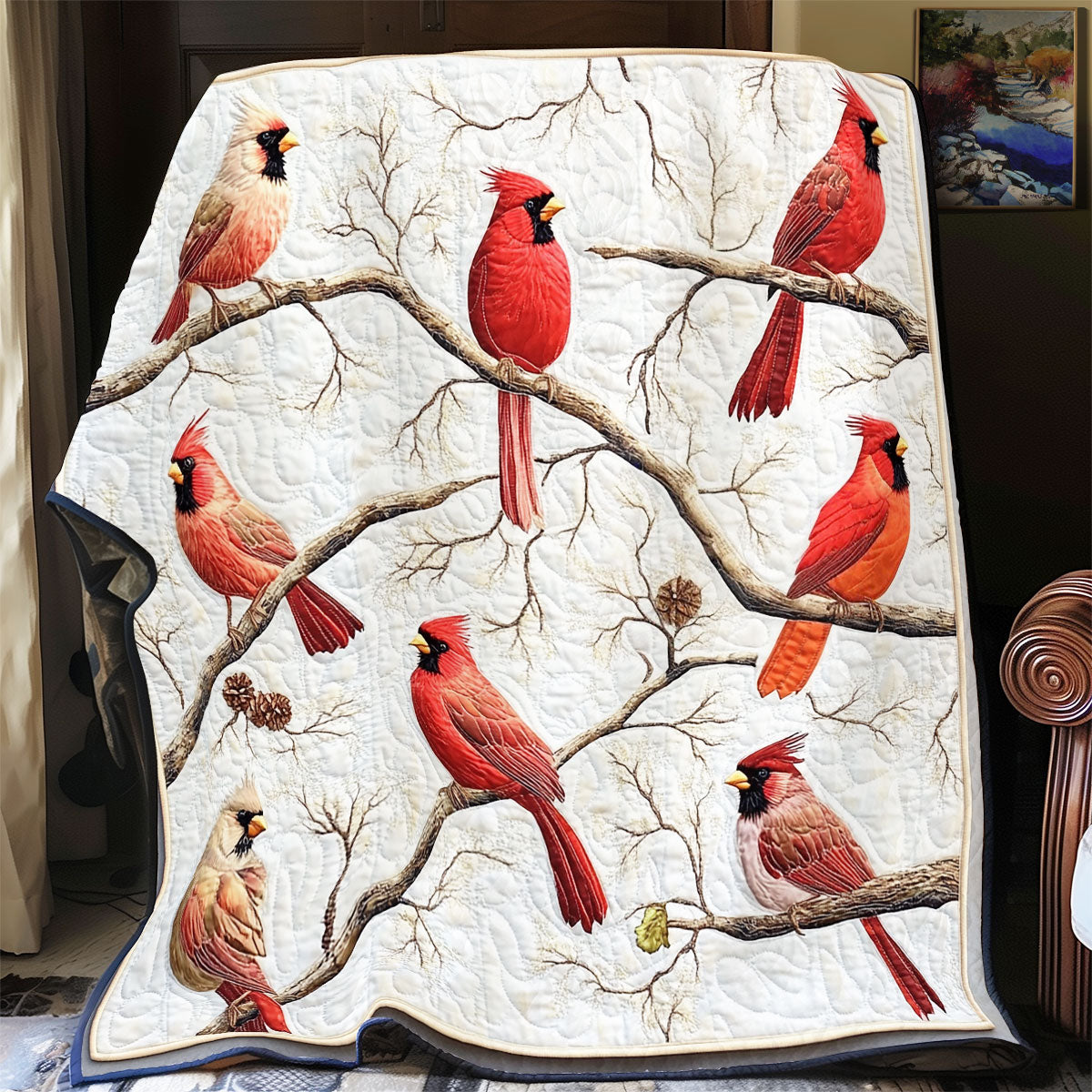 Winter Cardinal WU1902018CL Quilt