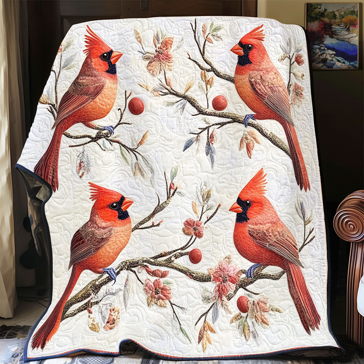 Winter Cardinal WU1902024CL Quilt