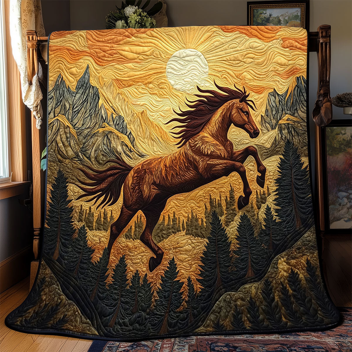 Galloping Horse WJ1203008CL Quilt