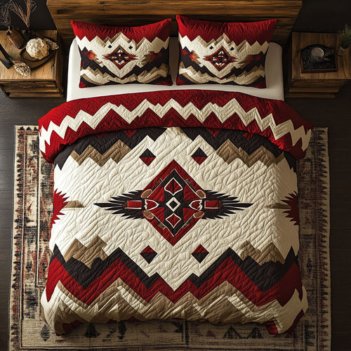 Native American Crimson Pattern WU1902033CL Duvet Cover Set