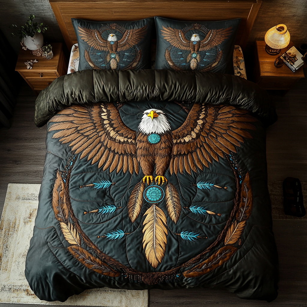 Native American Eagle WU1601002CL Duvet Cover Set