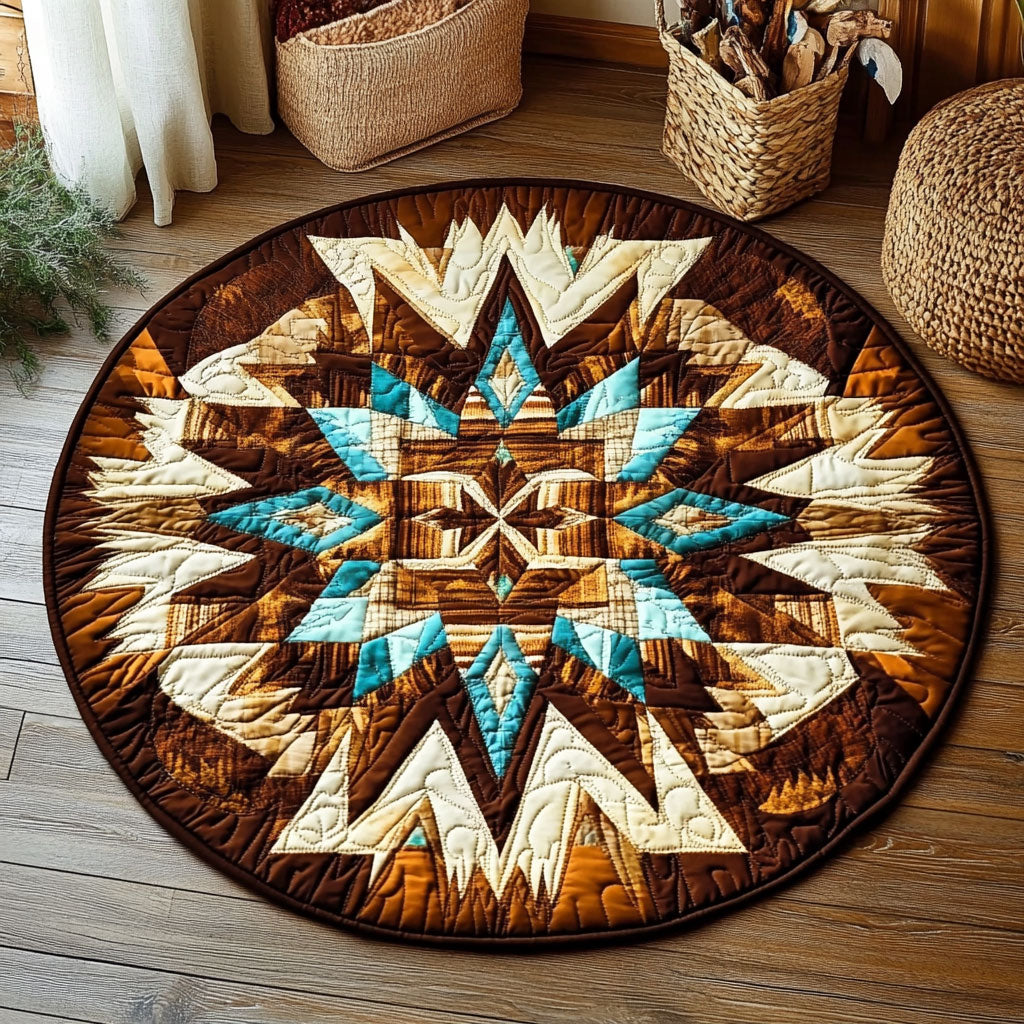 Native American Sacred Mandala WU2003113CL Quilted Round Mat