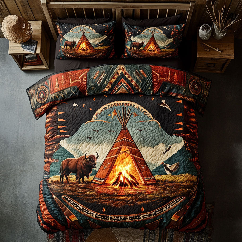 Native American Teepee WU2301025CL Duvet Cover Set