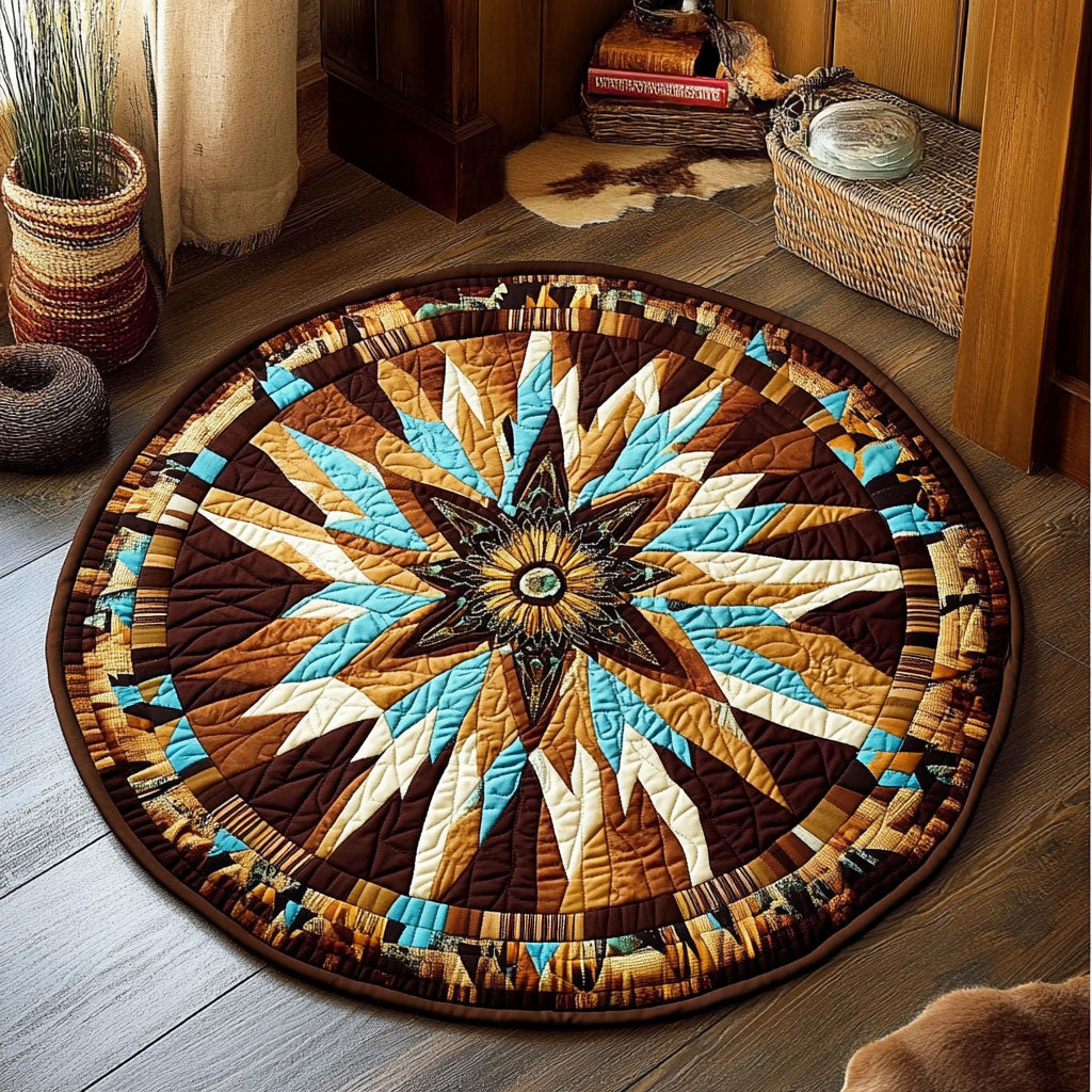 Native American Tribal Mandala WU2003116CL Quilted Round Mat