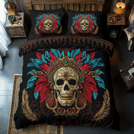 Native American Tribal Skull WU1102037CL Duvet Cover Set