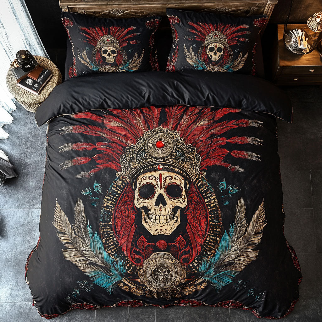 Native American Tribal Skull WU1102038CL Duvet Cover Set