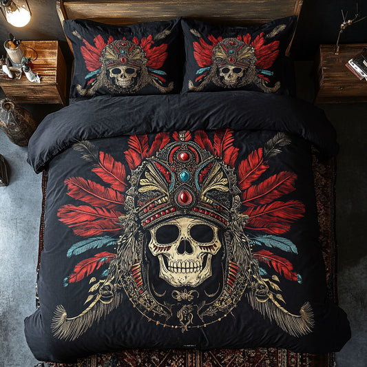 Native American Tribal Skull WU1102039CL Duvet Cover Set