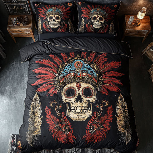 Native American Tribal Skull WU1102040CL Duvet Cover Set
