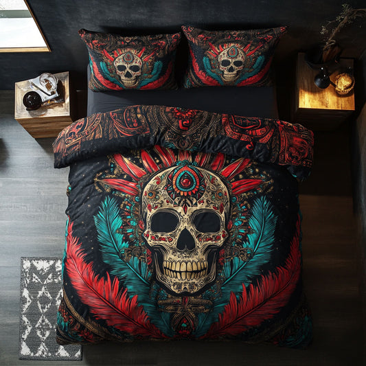 Native American Tribal Skull WU1102041CL Duvet Cover Set