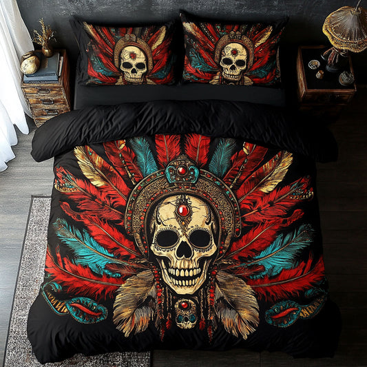 Native American Tribal Skull WU1102042CL Duvet Cover Set