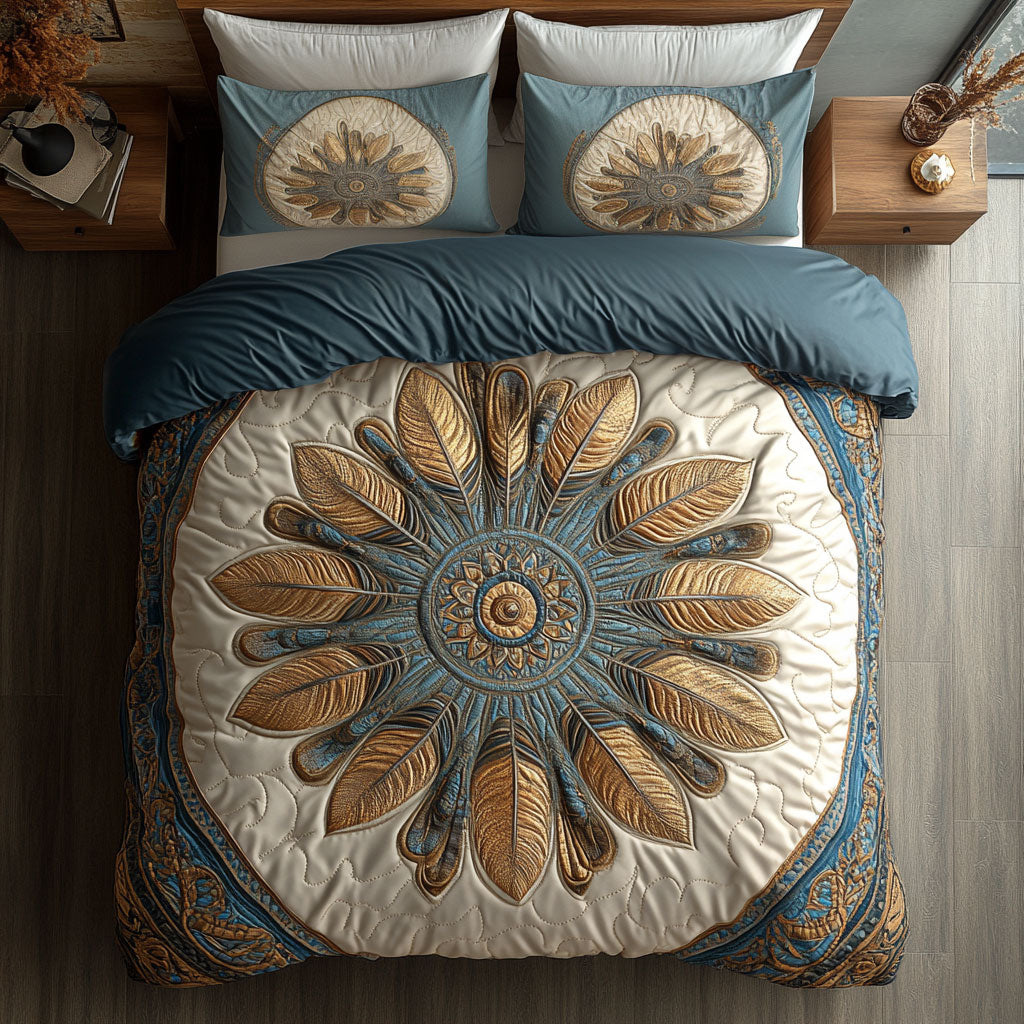 Native American Turquoise Mandala WU1902021CL Duvet Cover Set