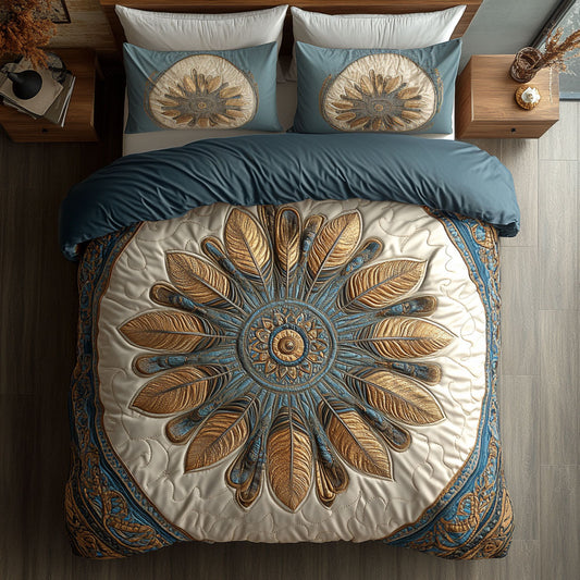 Native American Turquoise Mandala WU1902021CL Duvet Cover Set