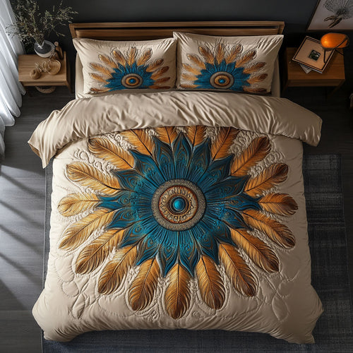 Native American Turquoise Mandala WU1902023CL Duvet Cover Set