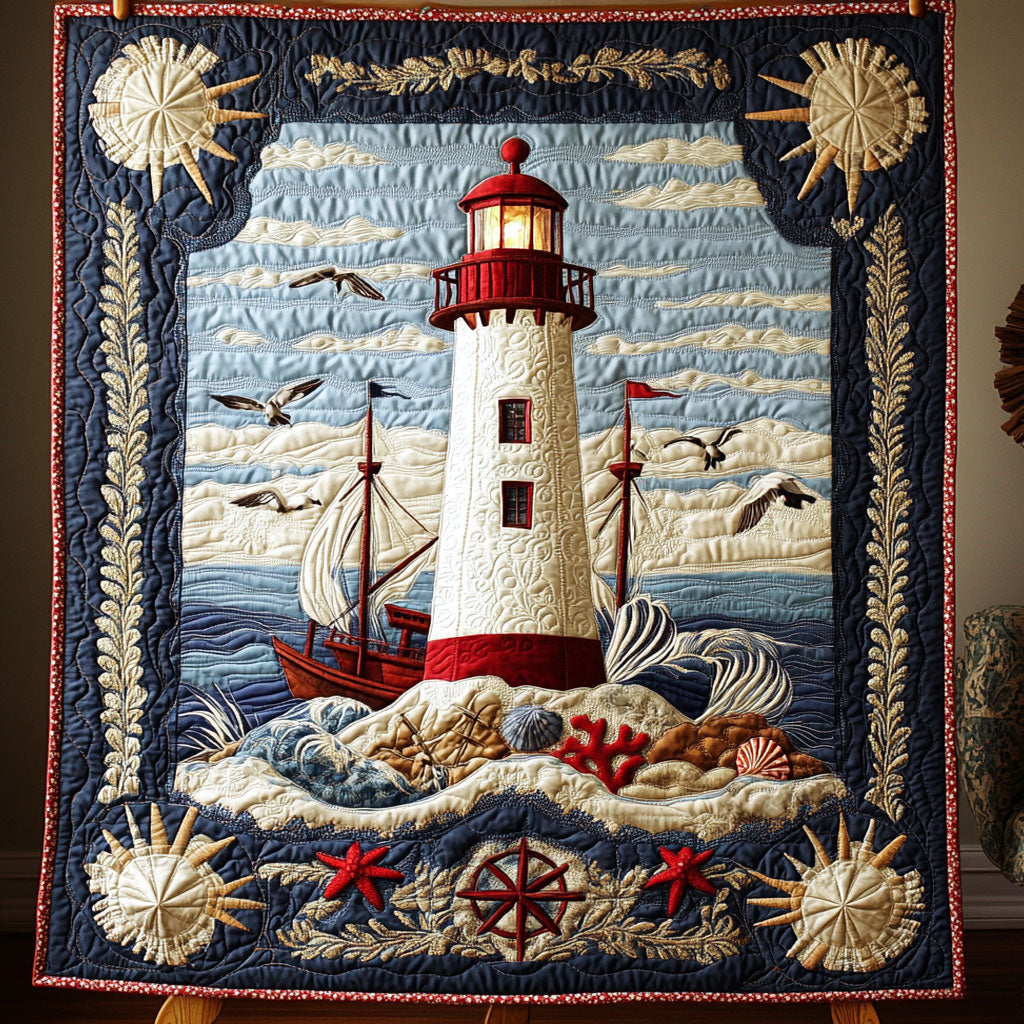 Ocean Bound Lighthouse WY0708079CL Quilt