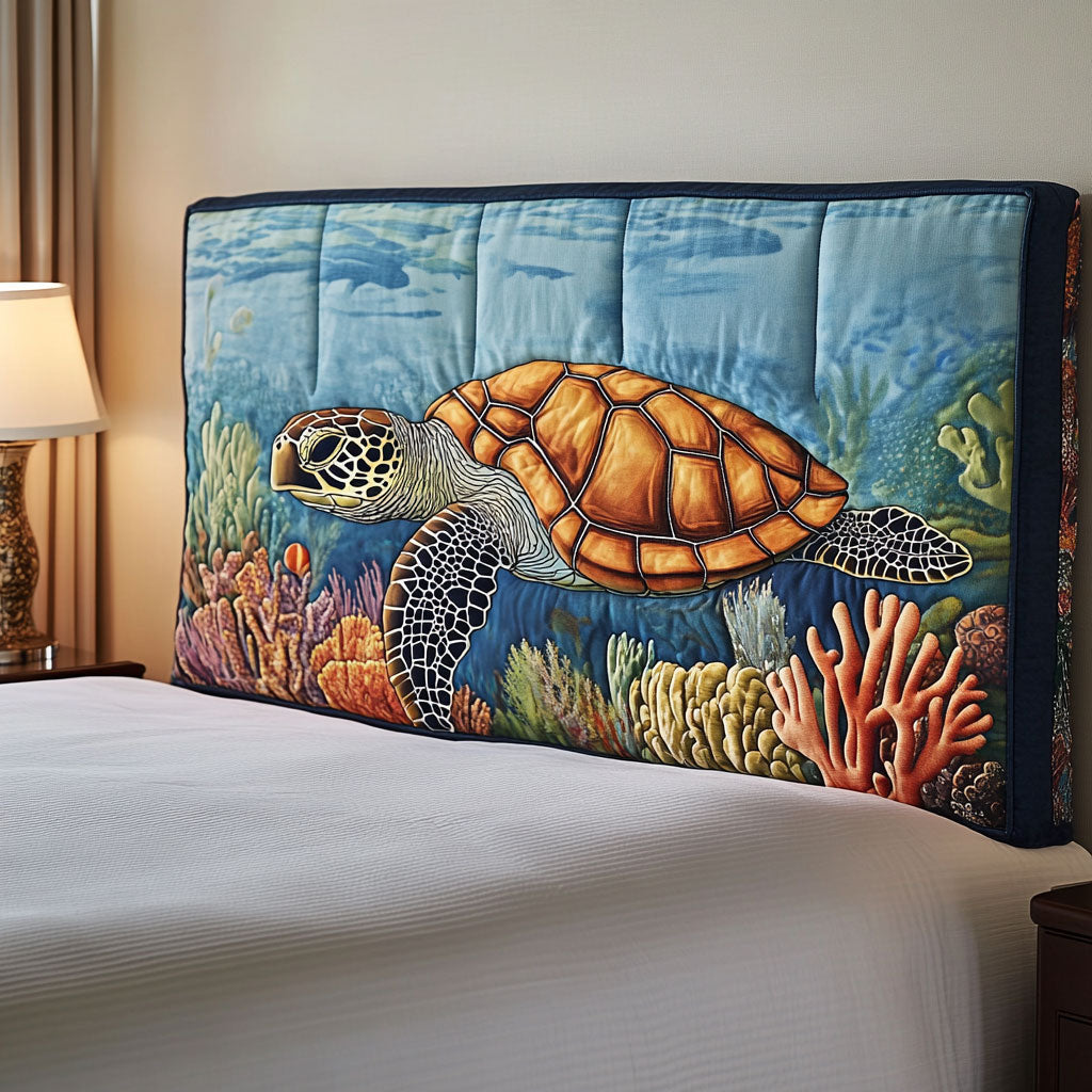 Ocean Turtle WJ2412004CL Quilted Headboard Slipcover