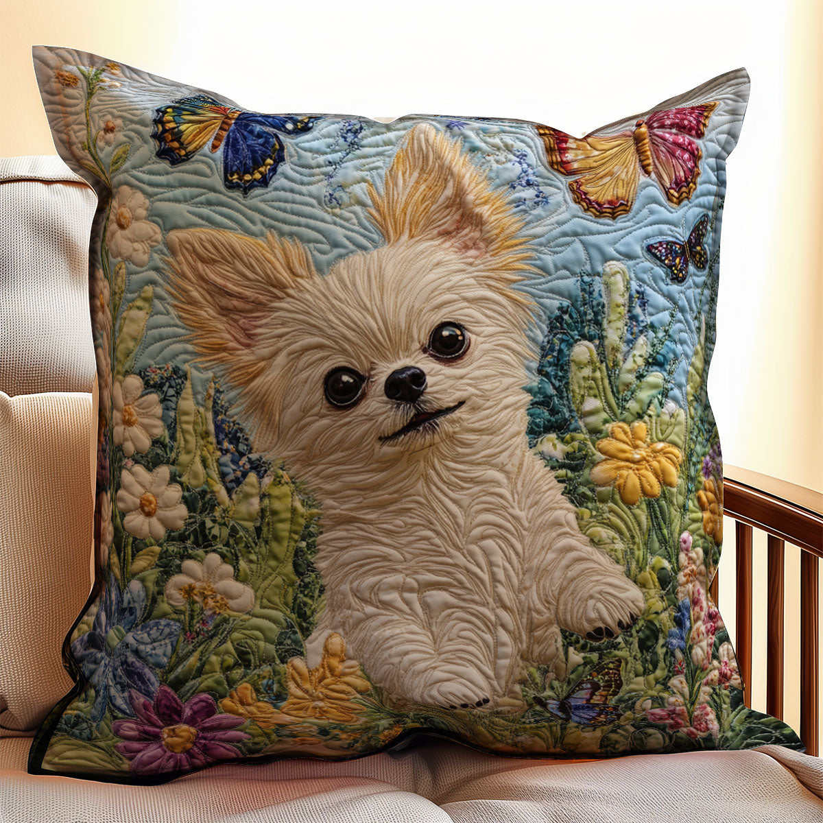 Playful Chihuahuha WX2203087CL Quilt Pillow Case