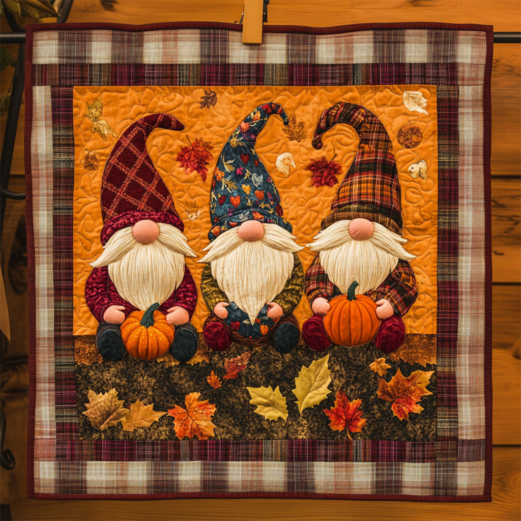 Pumpkin Patch Gnome WJ0708016CL Quilt
