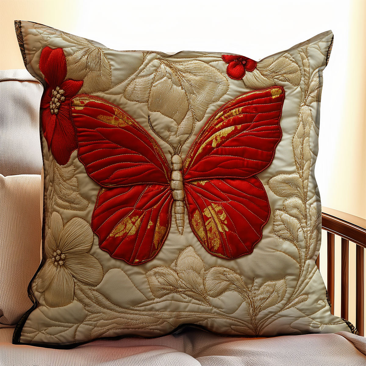Red Butterfly WX2203089CL Quilt Pillow Case