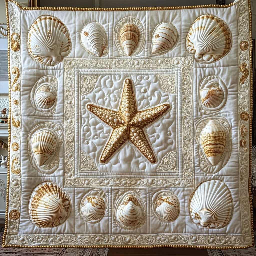 Seashells And Starfish WY0708088CL Quilt