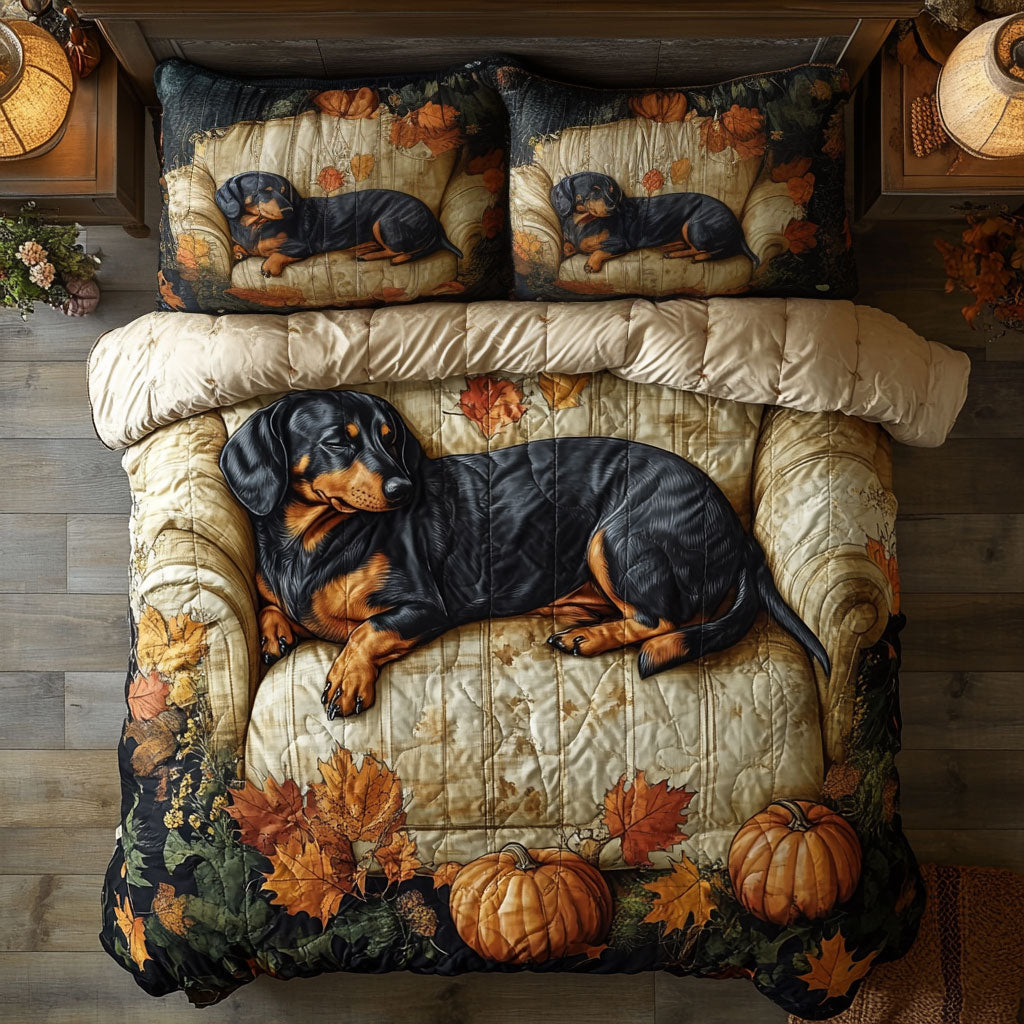 Sleeping Dachshund WU1102001CL Duvet Cover Set