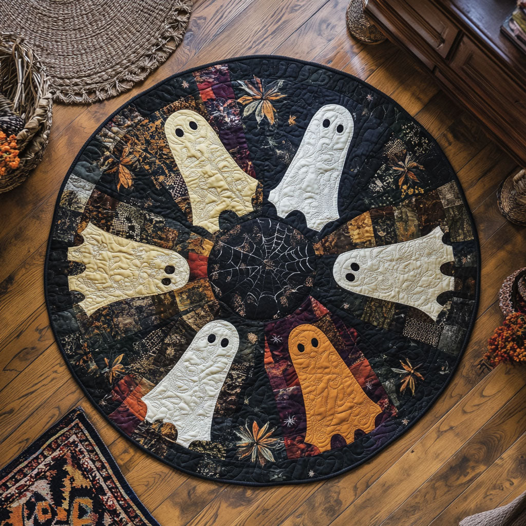 Spooky Spin WJ0708134CL Quilted Round Mat