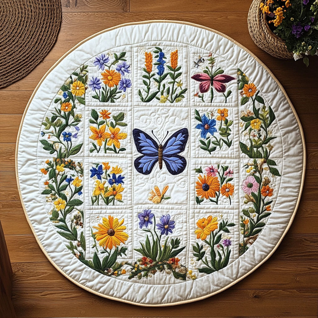 Summer Meadow WY0808091CL Quilted Round Mat