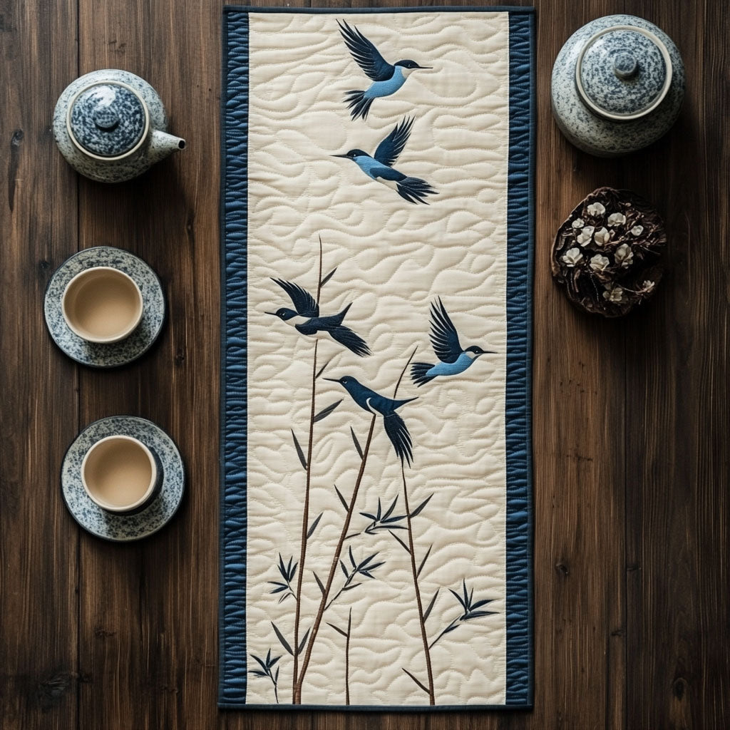 Swallow Birds CP1206010CL Quilted Table Runner