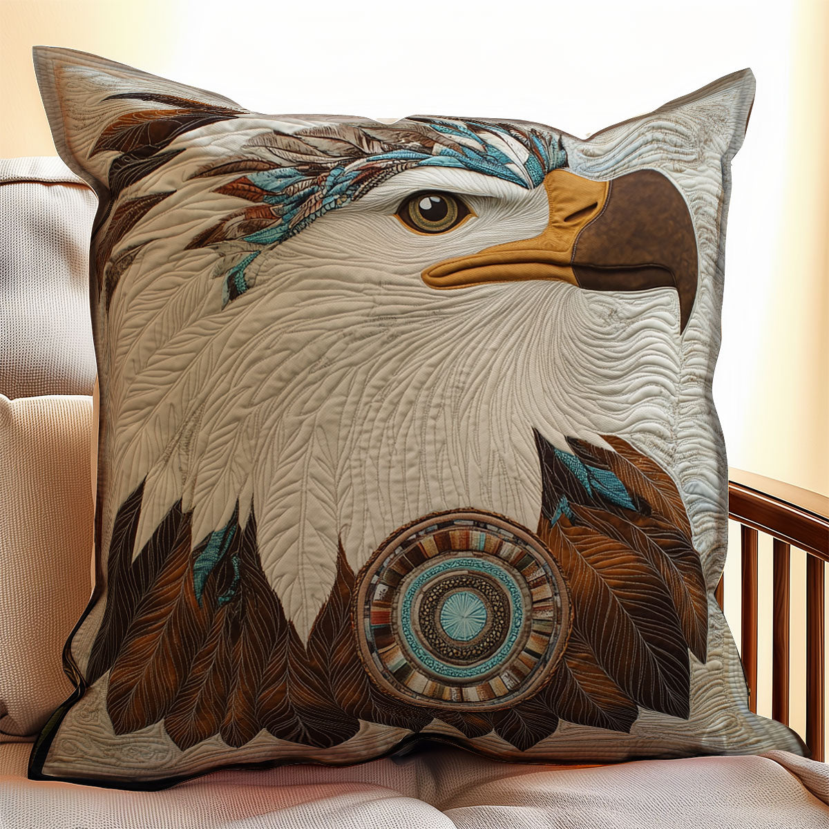 Tribal Eagle WX0403127CL Quilt Pillow Case