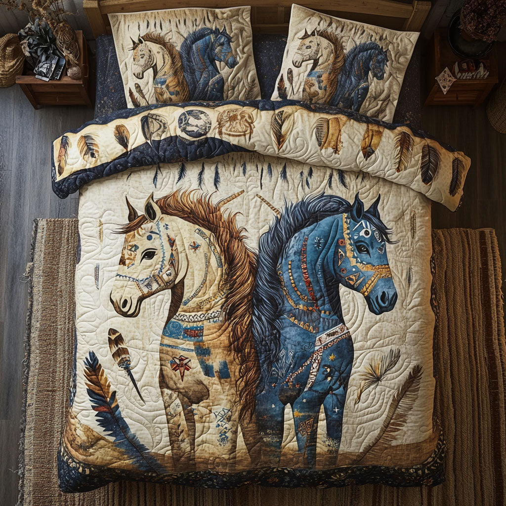 Tribal Horses WU2403026CL Duvet Cover Set