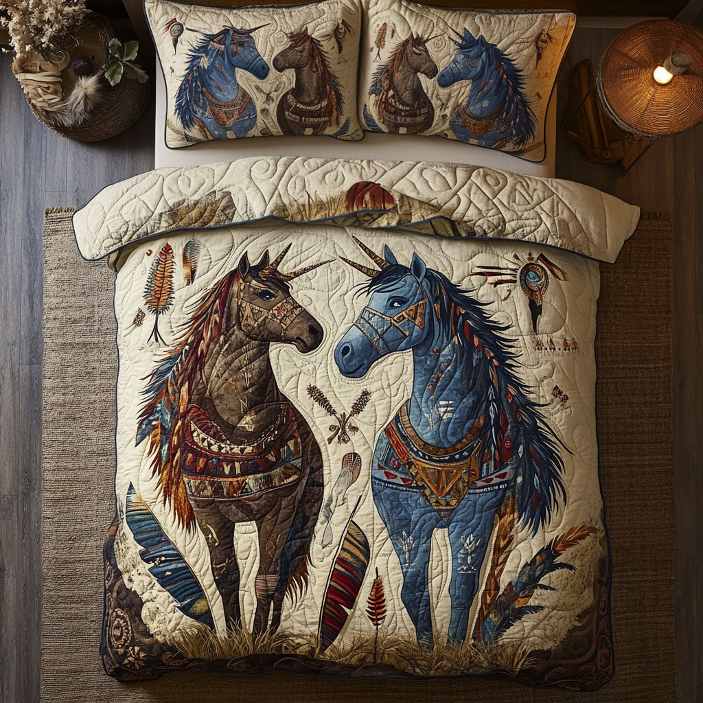 Tribal Horses WU2403028CL Duvet Cover Set
