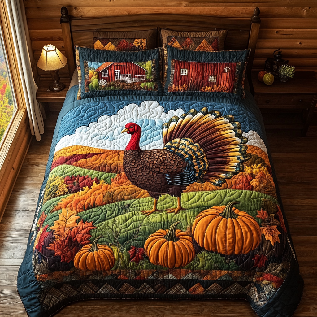 Turkey In The Meadow WJ0708113CL Duvet Cover Set