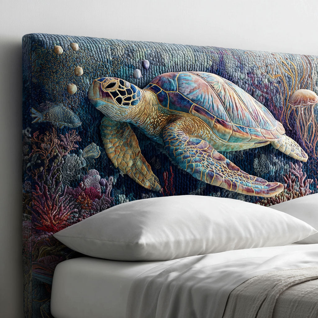Turtle Drift WJ1712032CL Quilted Headboard Slipcover
