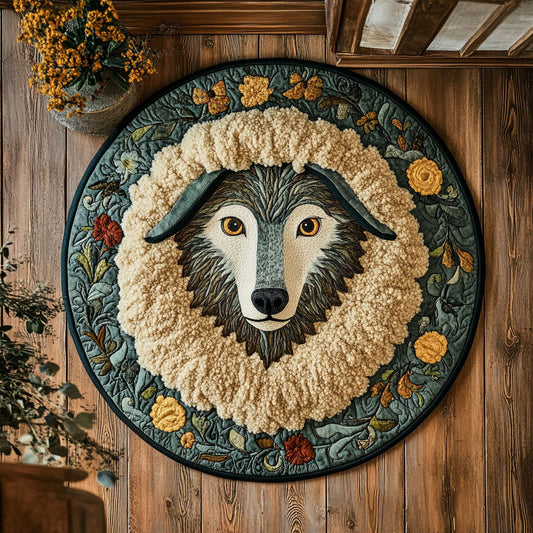 Wolf In Sheep CP1106037CL Quilted Round Mat