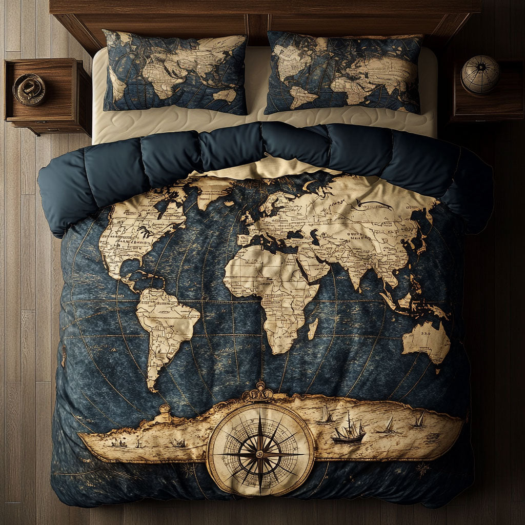 World Map WU2702069CL Duvet Cover Set