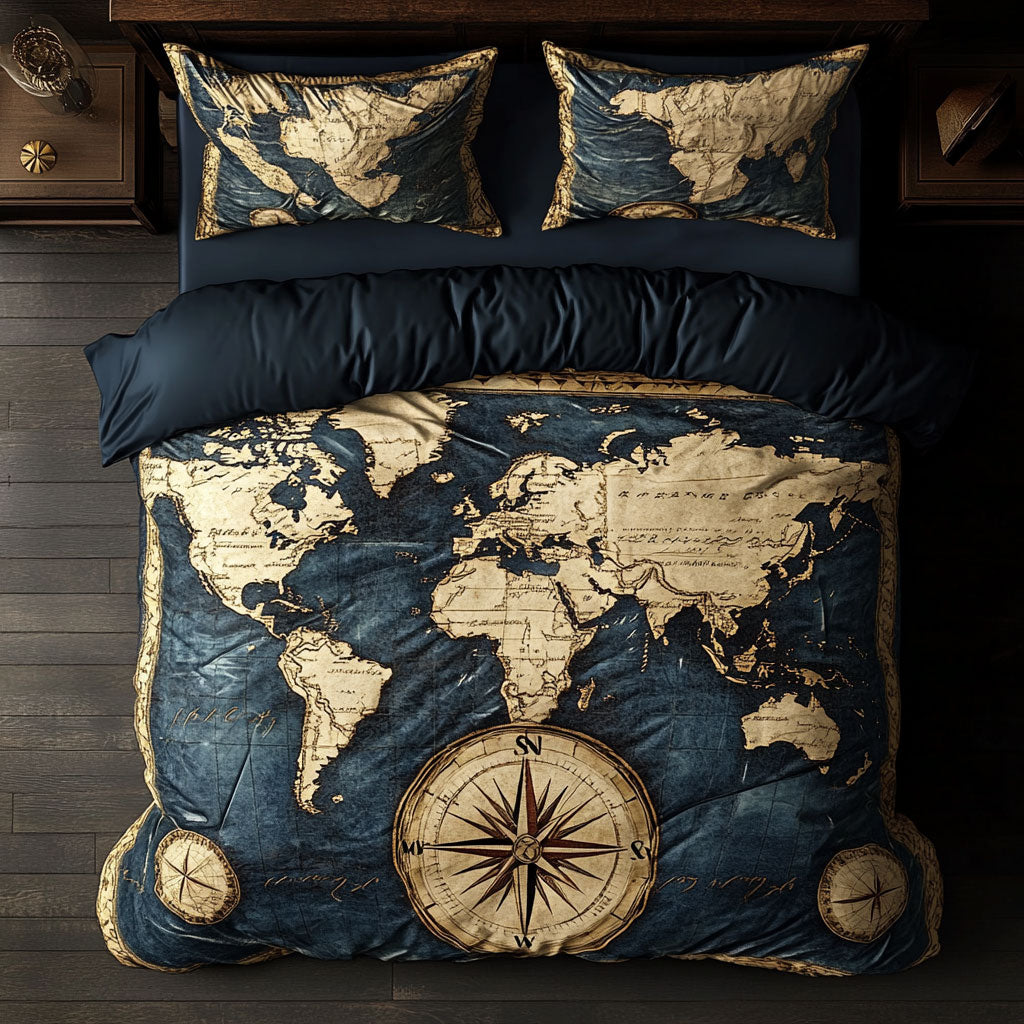 World Map WU2702071CL Duvet Cover Set