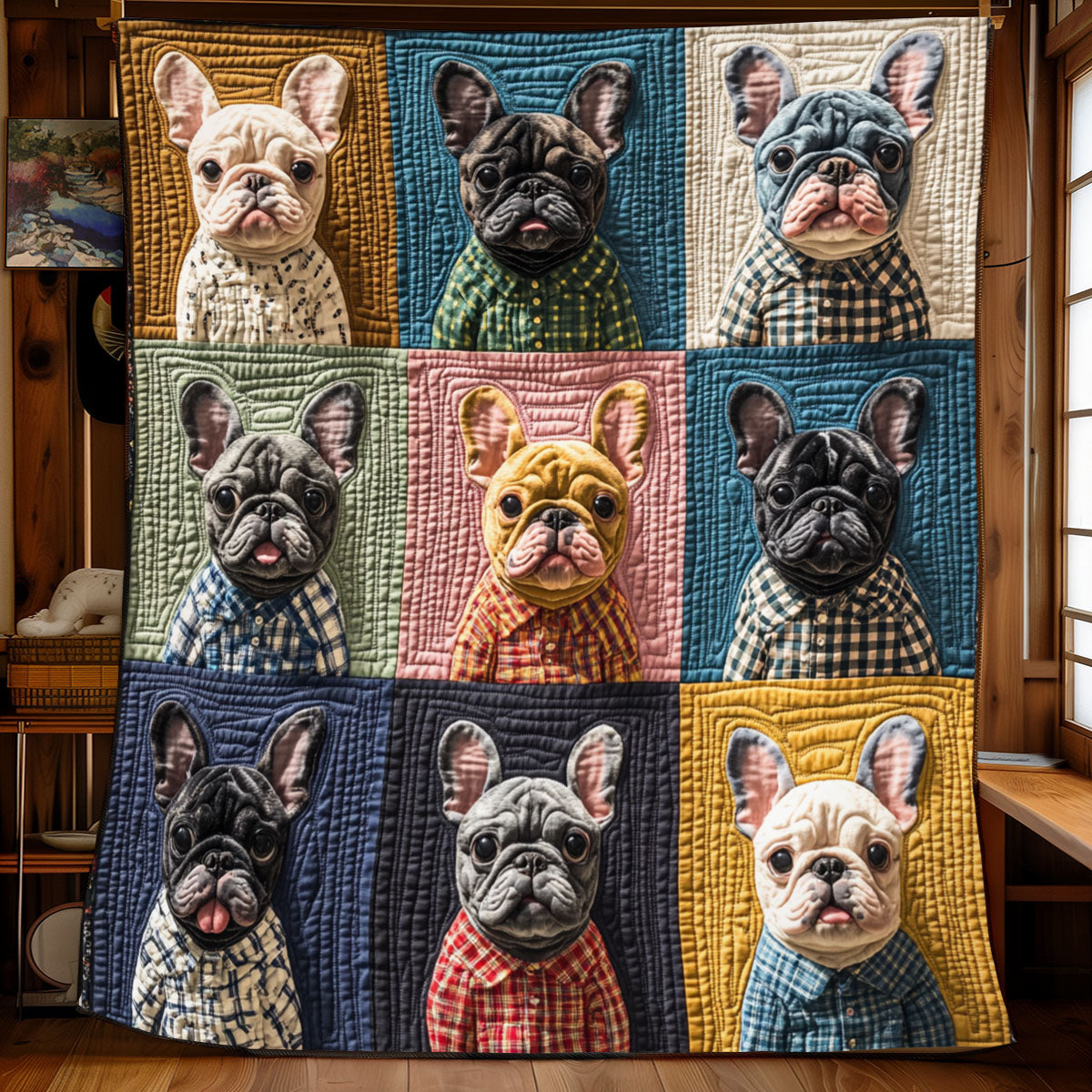 Cute French Bulldog YR1008002CL Quilt