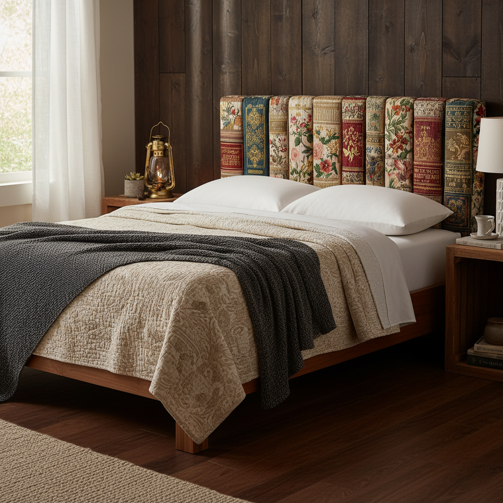 Blooming Pages XR1812009CL Quilted Headboard Slipcover