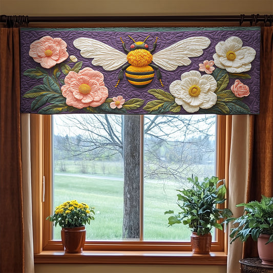 Bee Flower WX0905003CL Quilted Valance