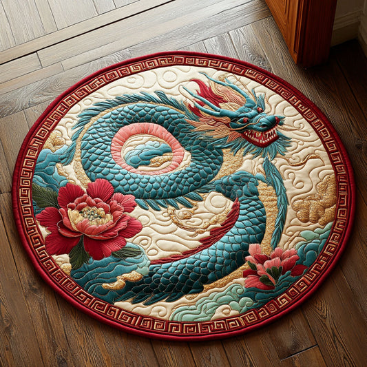 Majestic Asian Dragon CP1507029CL Quilted Round Mat