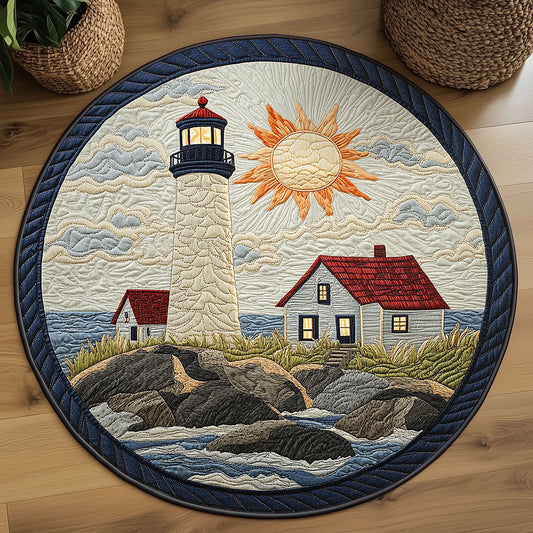 Goldenrise Lighthouse WN0408030CL Quilted Round Mat