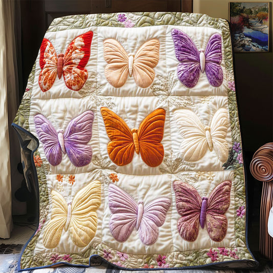 Puffy Butterfly WP0701018CL Quilt