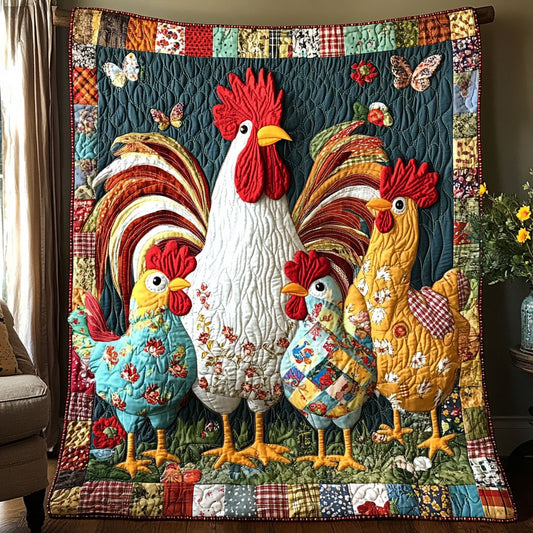 Chicken Family CQ1606032CL Quilt