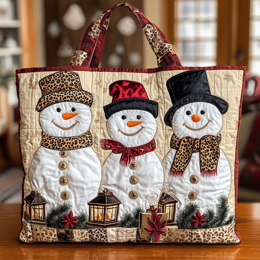 Three Snowman CW1411084CL Quilted Tote Bag