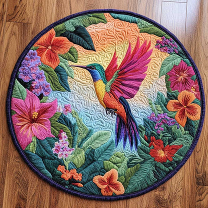Tropical Hummingbird WN2904054CL Quilted Round Mat